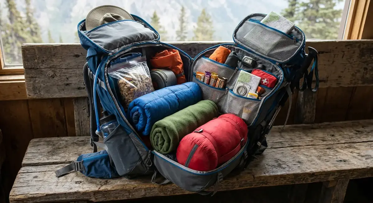 Pack a hiking backpack