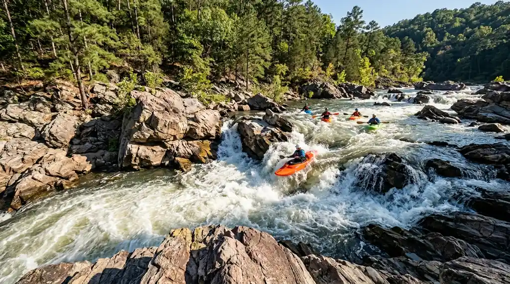 Cossatot Falls · Class V after rain