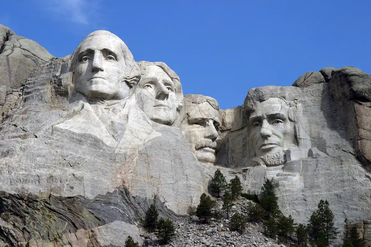 Mount Rushmore · four presidents in granite
