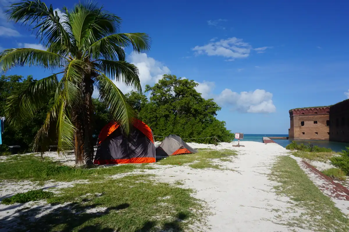 The campground · after the boat leaves