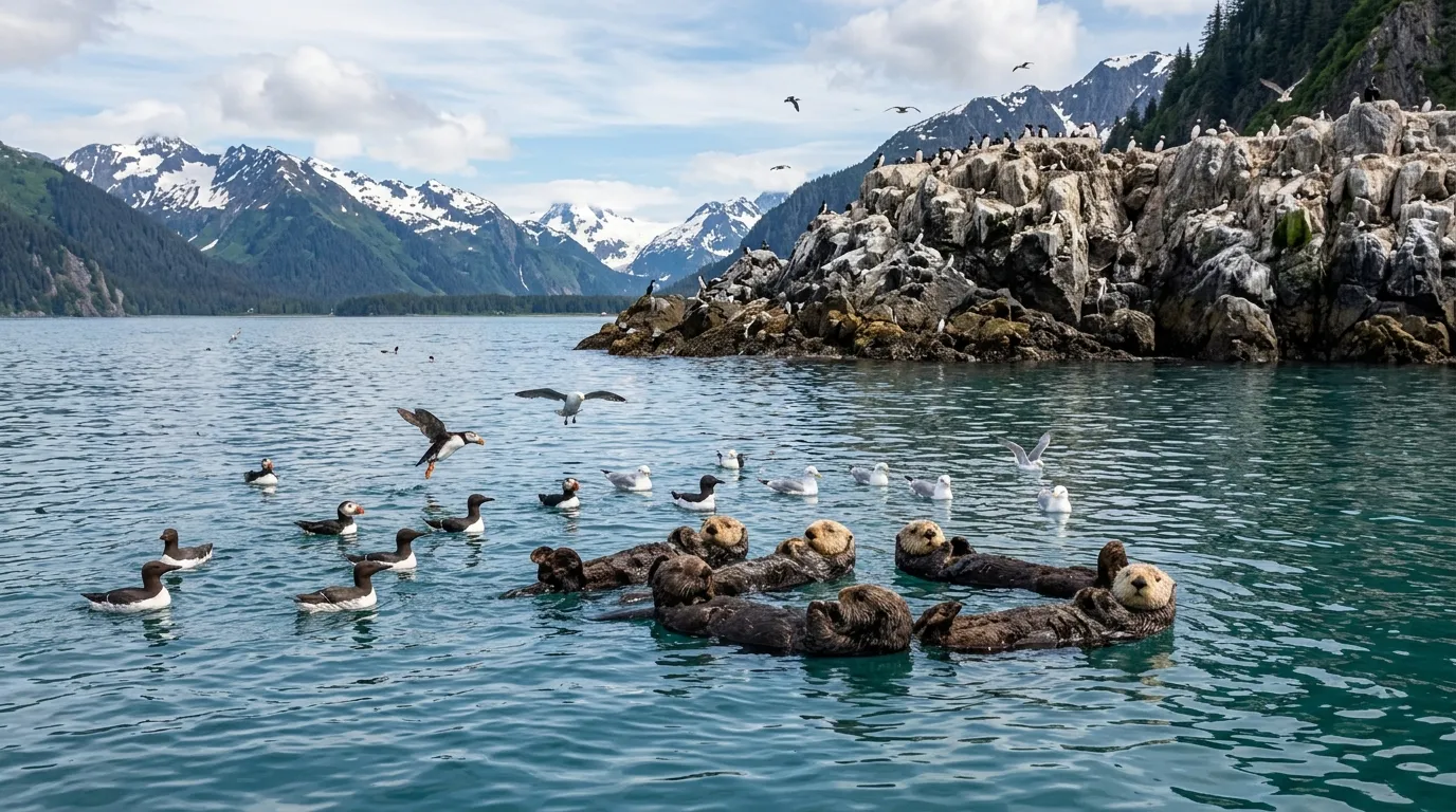 Resurrection Bay · sea otters & seabirds