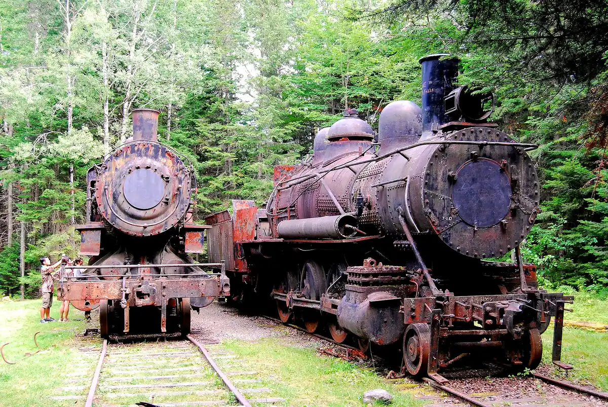 Eagle Lake · the historic logging tramway Historic tramway remnants at Eagle Lake on the Allagash