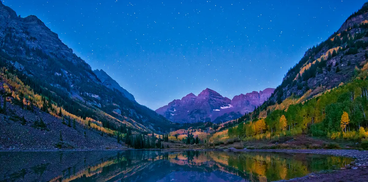 Maroon Lake · the most photographed view in Colorado