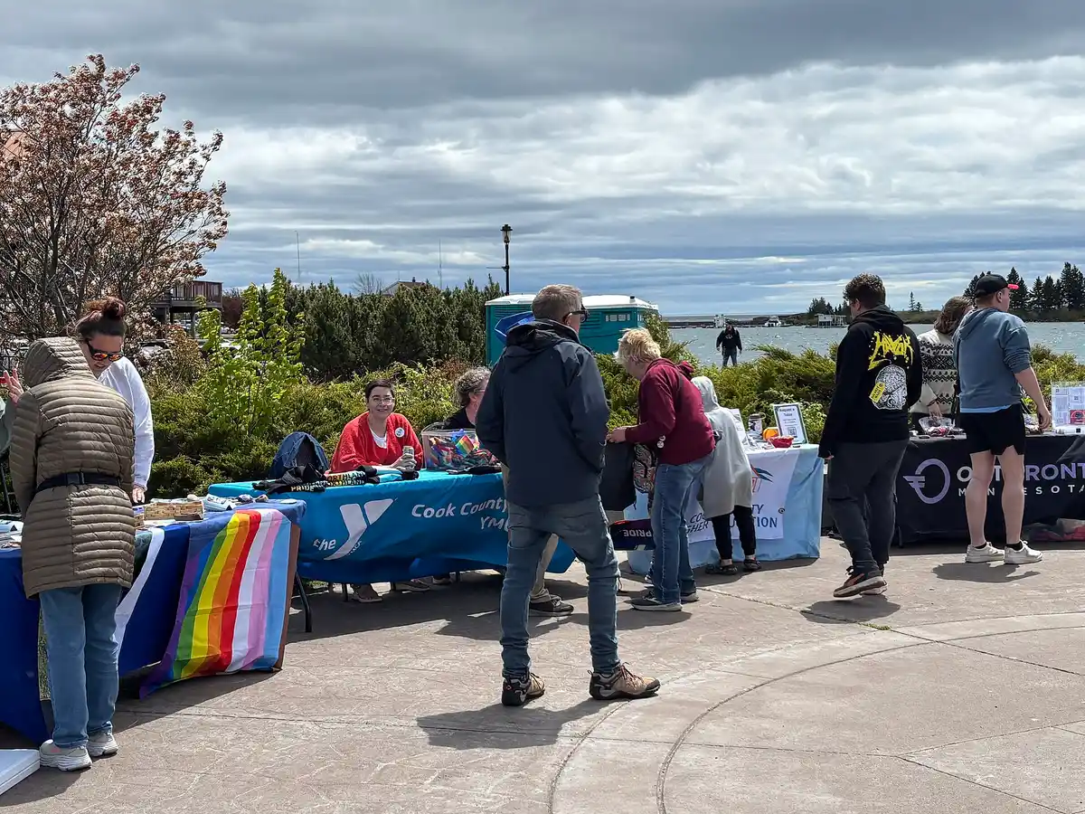 Breakfast & harbor stroll in Grand Marais