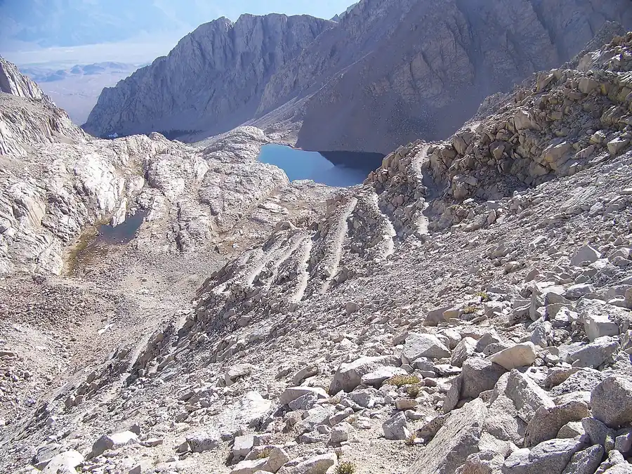 The 99 switchbacks · the climb to Trail Crest