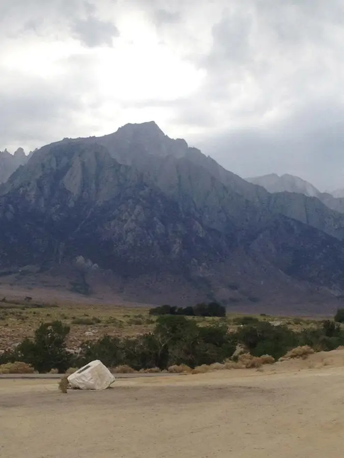 Lone Pine Peak and the Eastern Sierra above Lone Pine, California