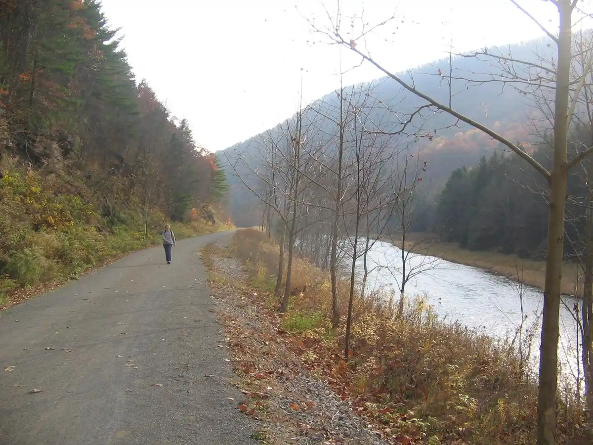Pine Creek Rail Trail · the gorge floor