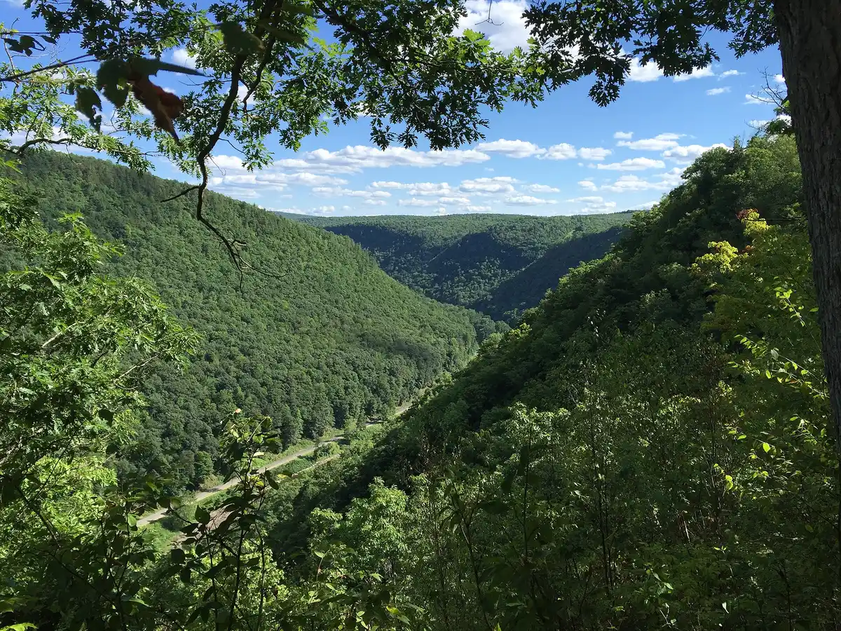 Turkey Path-style descent to the gorge floor
