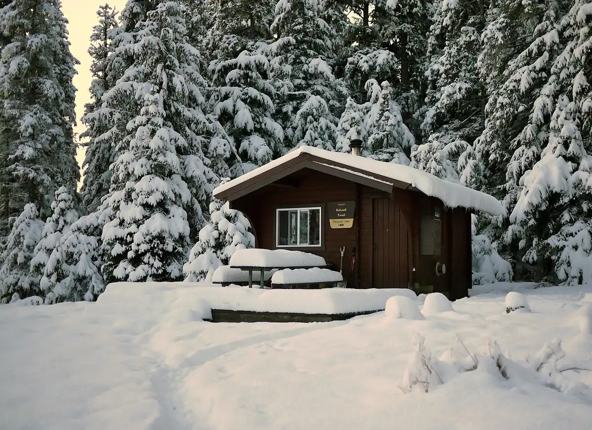 Juneau Lake Cabin · your final night on the trail Juneau Lake Cabin overlooking Juneau Lake