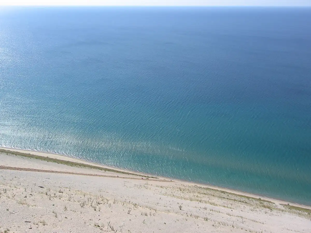Lake Michigan Overlook · a 450-ft drop