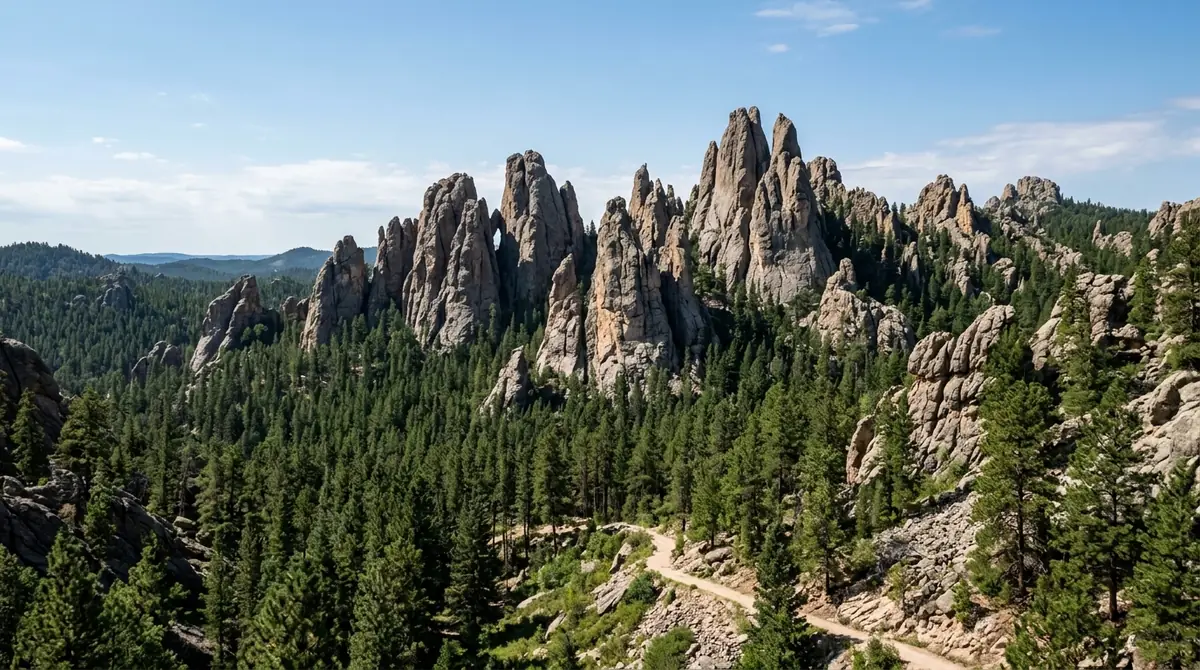 Needles Highway · granite spires and tunnels