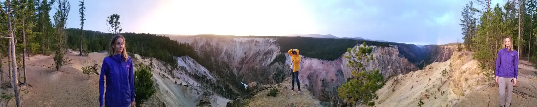 The Grand Canyon of the Yellowstone at last light