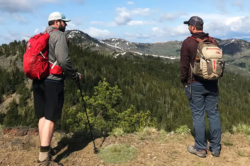 A small group with their guide in Yellowstone