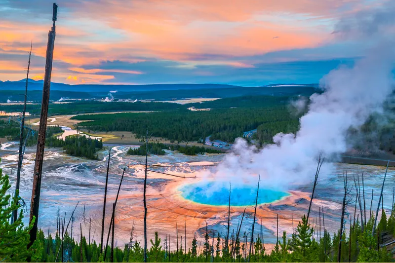 Grand Prismatic Spring from the overlook trail