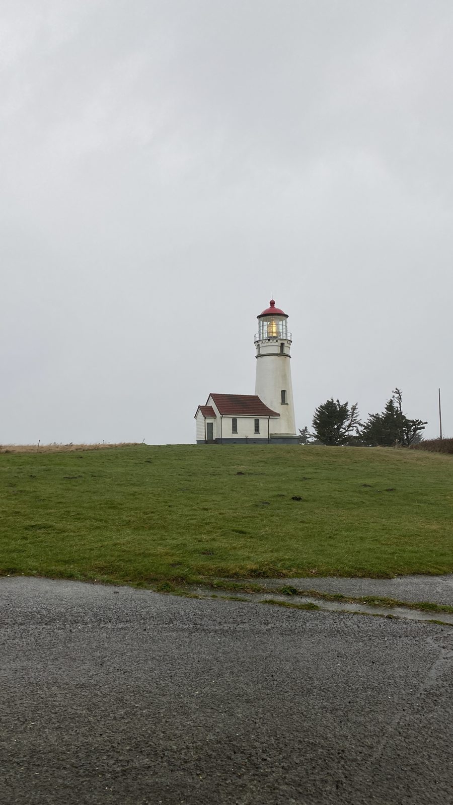 Cape Blanco headland and lighthouse at the westernmost point of Oregon