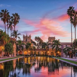 Balboa Park at sunset