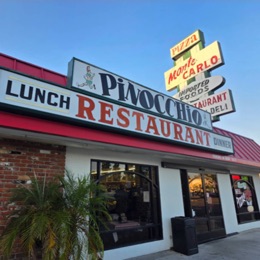 Pinocchio Restaurant sign in Burbank