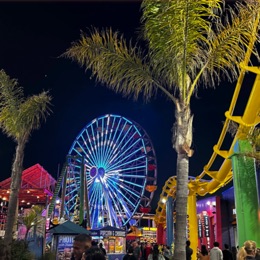 Santa Monica Pier at night